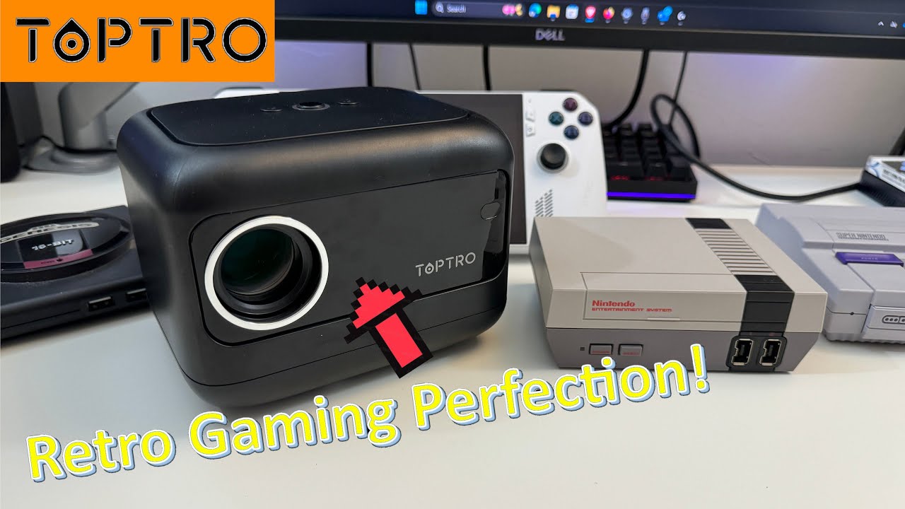 TOPTRO TR25 [Electric Focus] Mini Projector --  Perfect for Retro Gamers! --