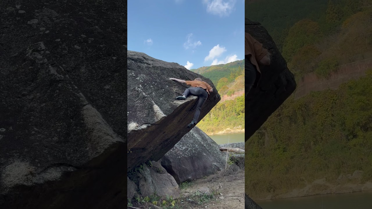 A beautiful classic in Kasagi, Japan. #bouldering #climbing #rockclimbing #outdoorclimbing #fitness