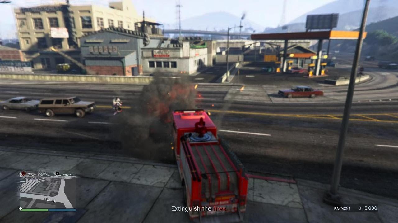 Grand Theft Auto V: MK2 Clown defeated with a fire truck