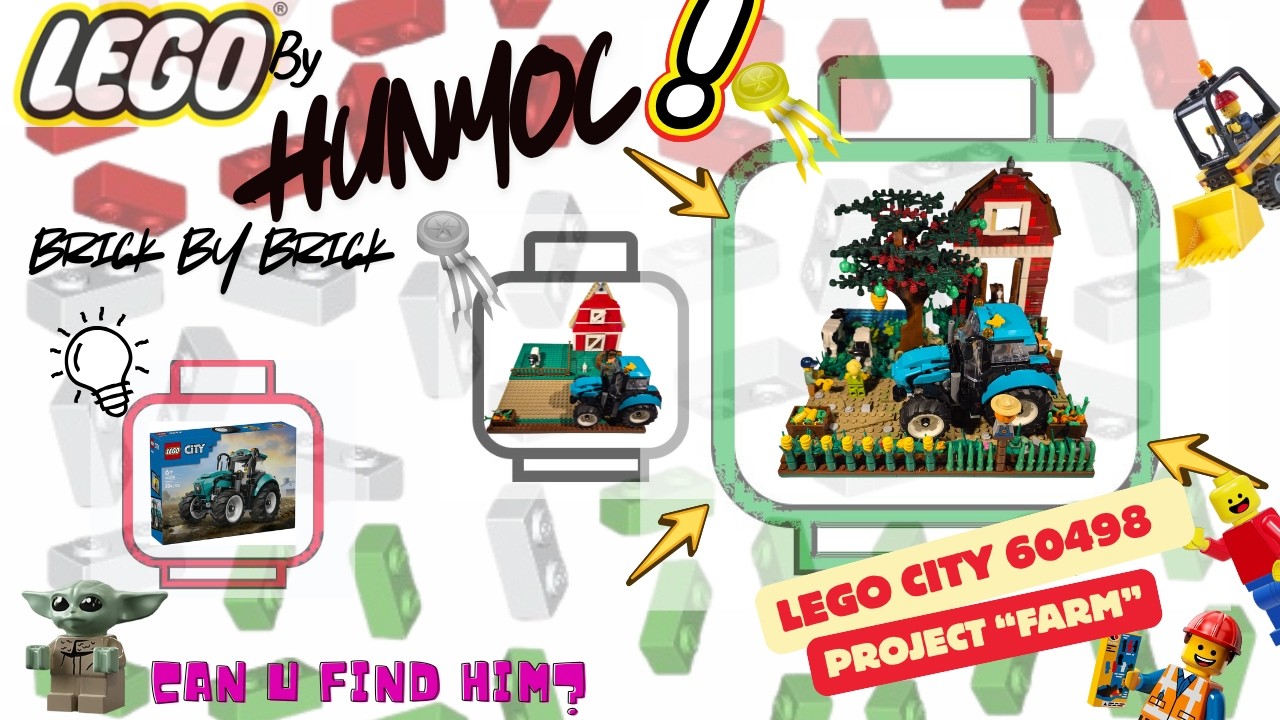 LEGO CITY Tractor 60498 & HunMoc review of the 