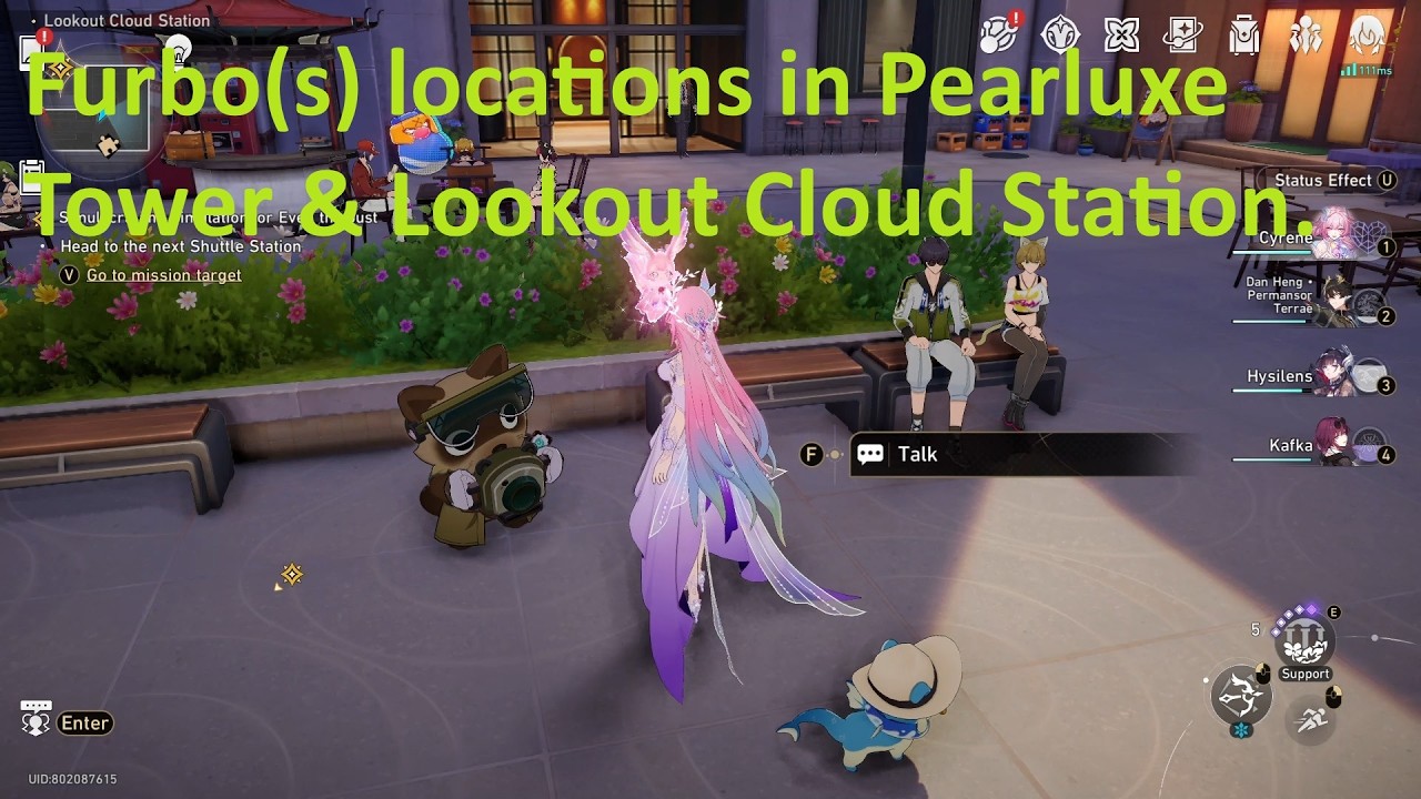 Furbo(s)' locations in Pearluxe Tower & Lookout Cloud Station | Honkai Star Rail