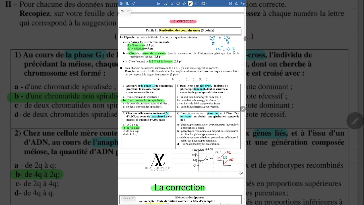 Correction d’un extrait de l’examen national 2021 SM