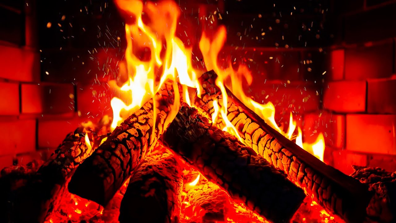 Cozy Fireplace with Hypnotic Color Changing 🔥 Orange Fire Tranquility