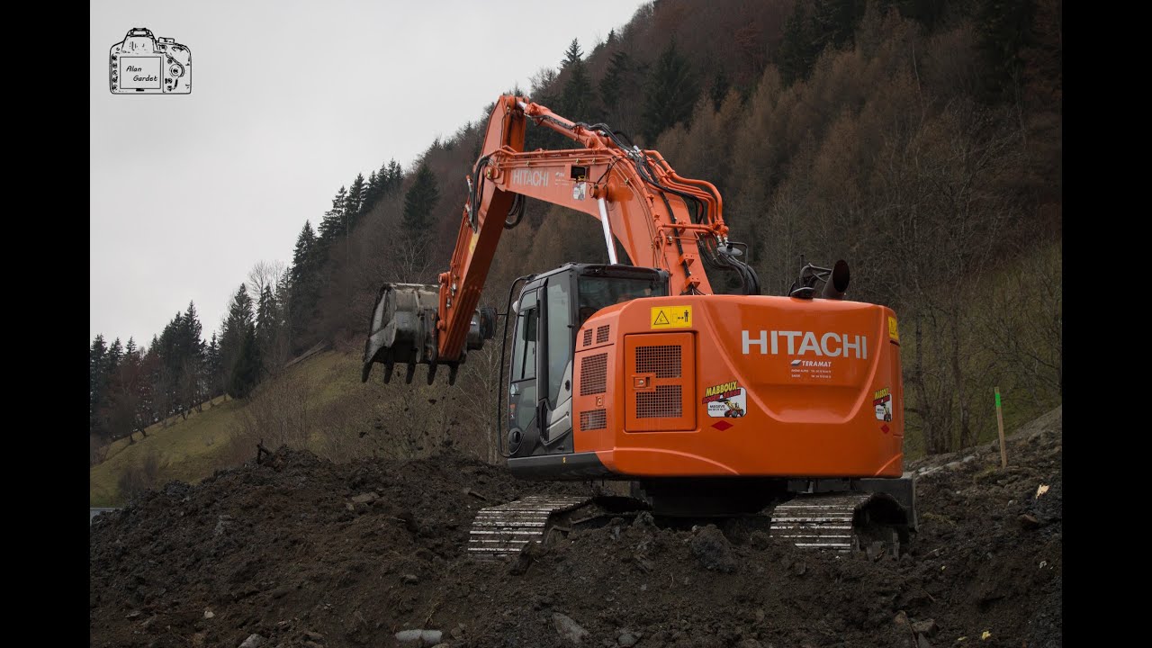 Hitachi Zaxis 225US LC ~ Mabboux Megève| Megève [HD]