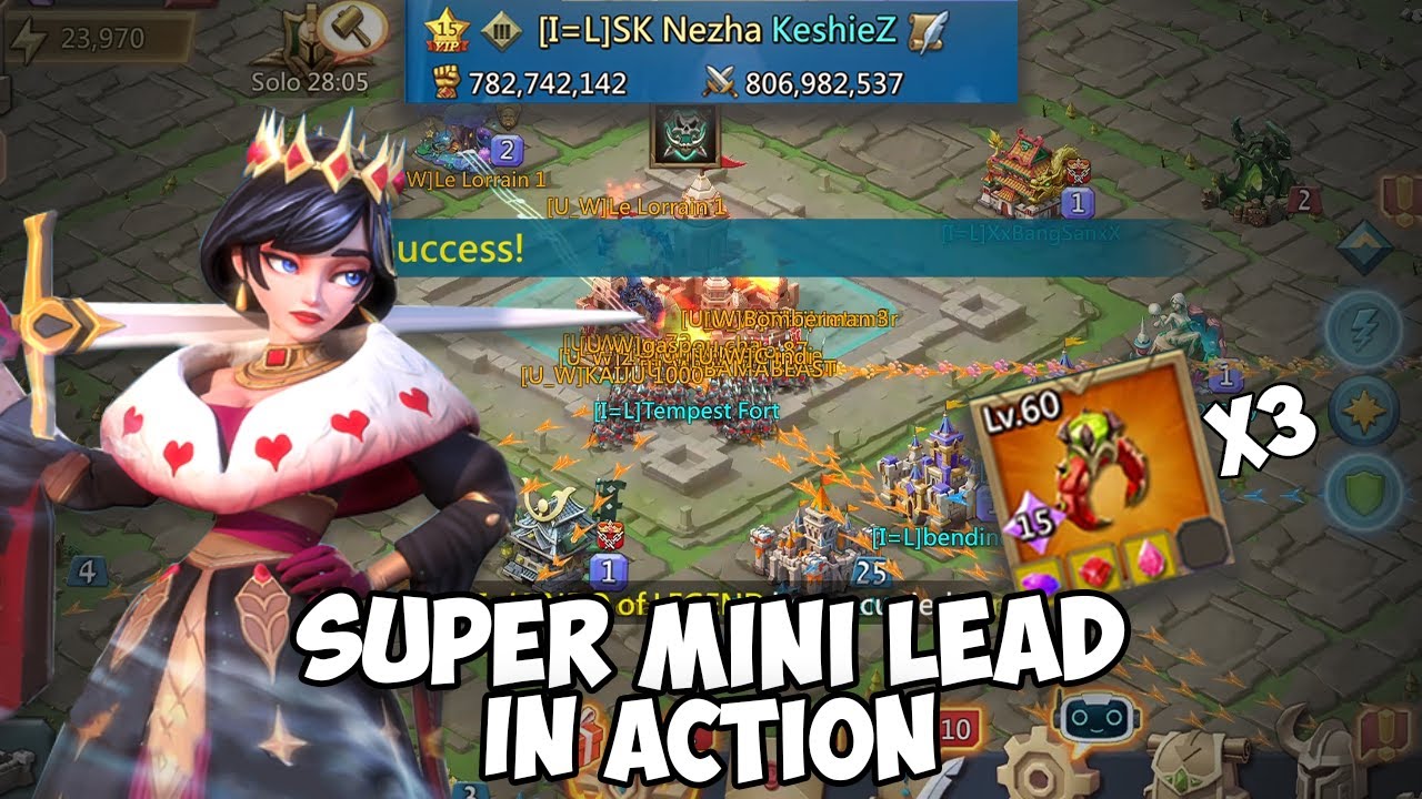 Super Mini Lead 3 Rings In Action Wonder Battle - Lords Mobile