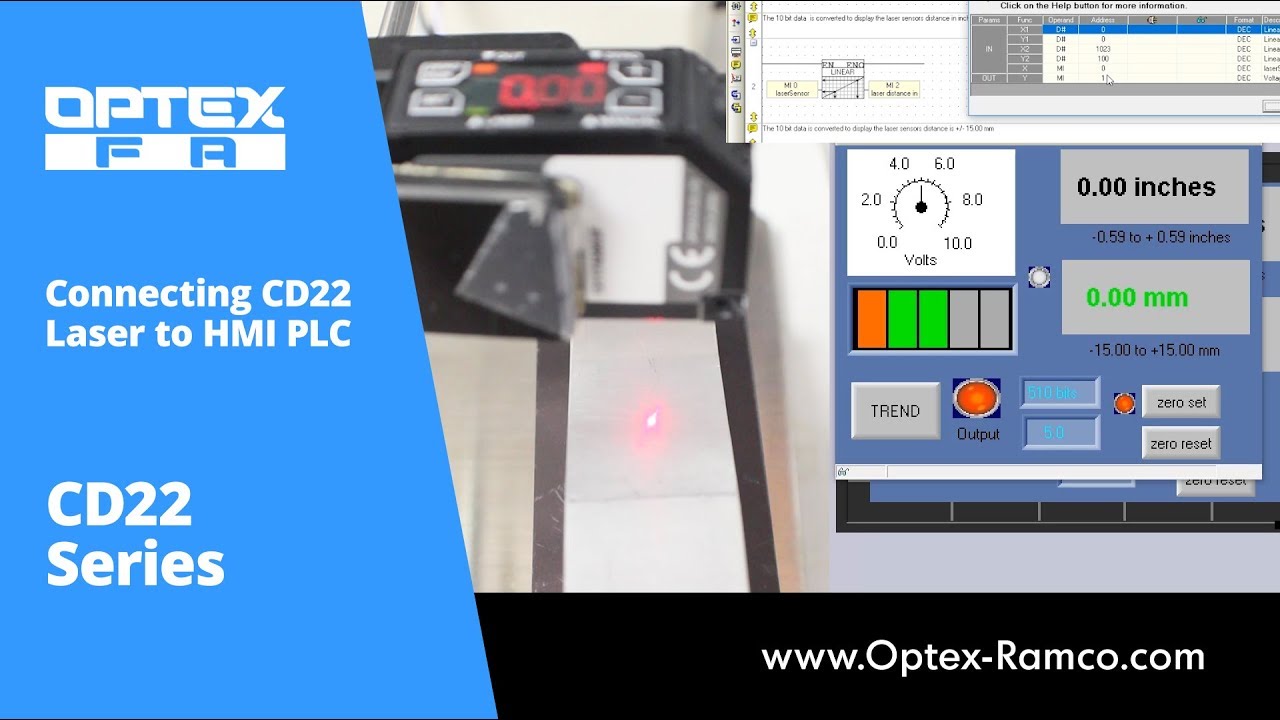 How to Connect analog laser sensor to HMI PLC