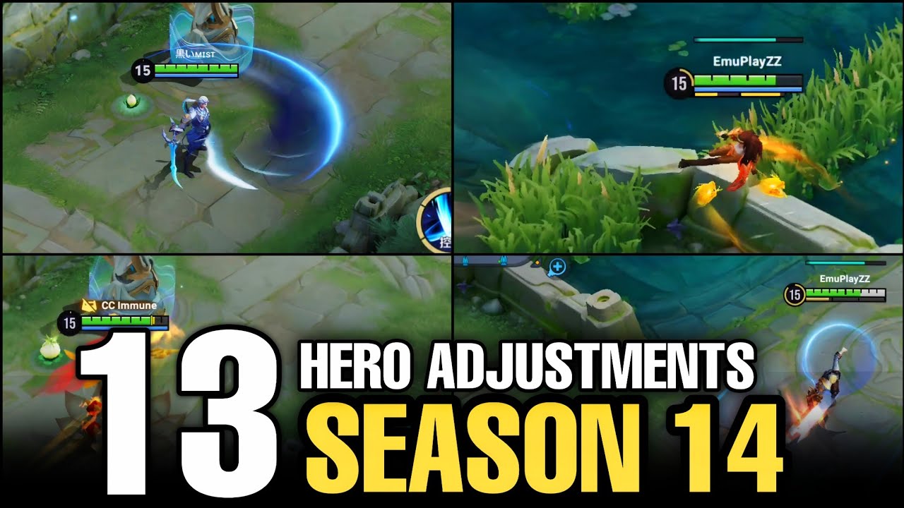 13 NEW HERO ADJUSTMENTS | SEASON 14 PATCH NOTES | HONOR OF KINGS