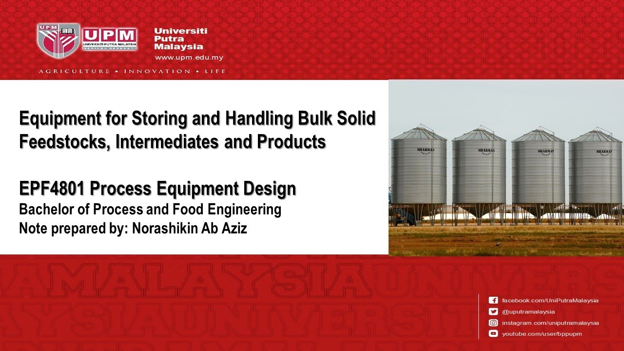 Process Equipment Design | Storing and Handling Bulk Solid Feedstocks, Intermediates and Products