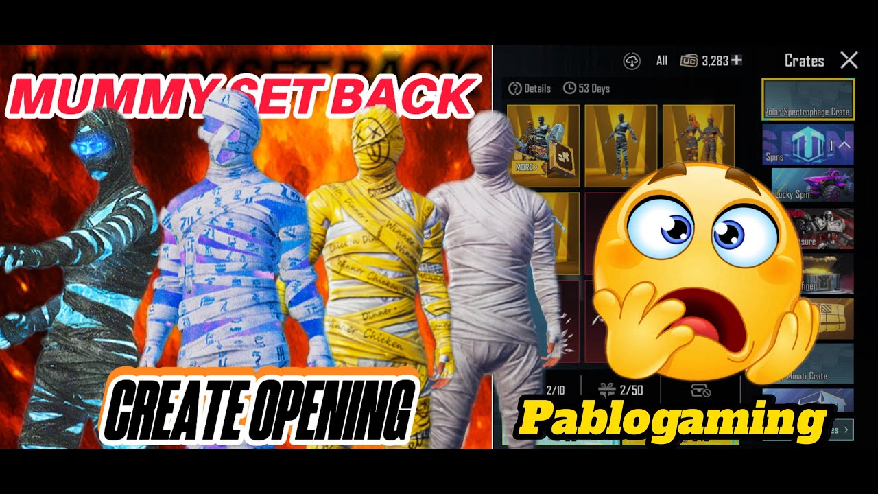 NEW MUMMY SET PABLO GAMING | M416 FOOL  | MUMMY SUIT NEW CRATE OPENING #bgmitelugu #bgmi #live