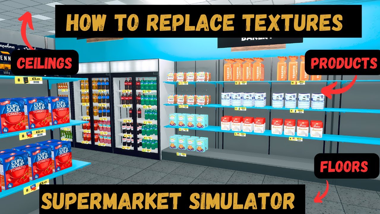 How To Replace Textures In Supermarket Simulator (Real Products)