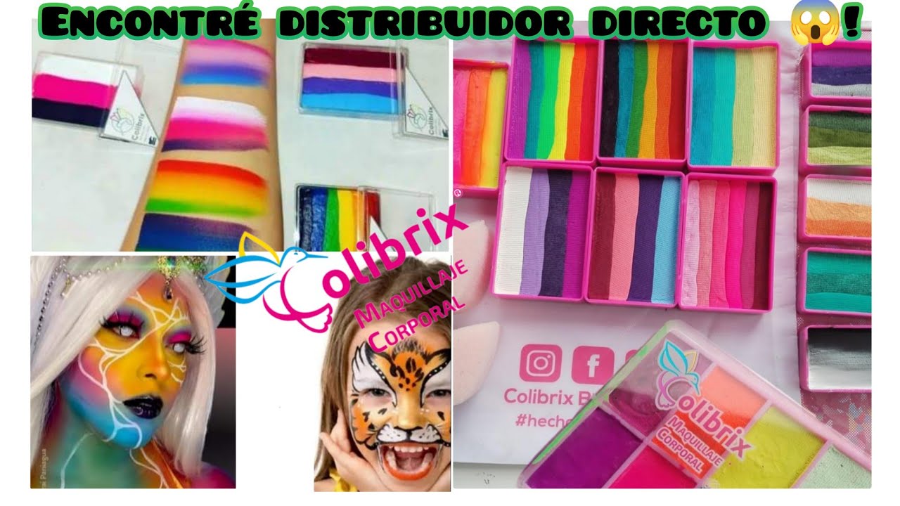 Encontré Distribuidor directo de PINTURAS CORPORALES (#bodypaint) marca Mexicana Colibrix.😍