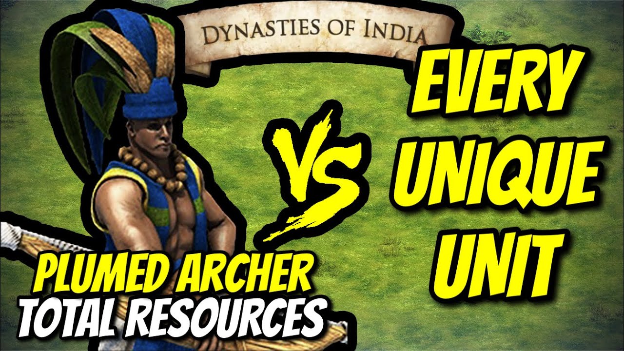 ELITE PLUMED ARCHER vs EVERY UNIQUE UNIT (Total Resources) | AoE II: DE