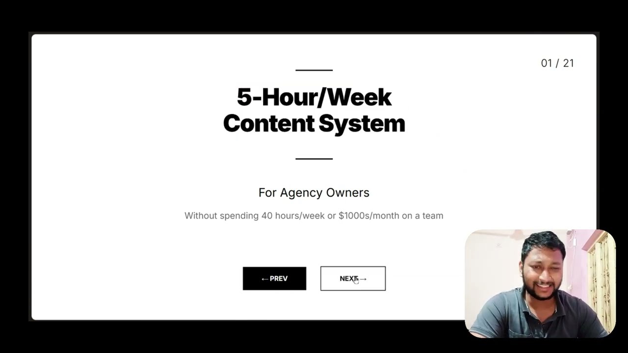 This content system only takes 5hr/week.