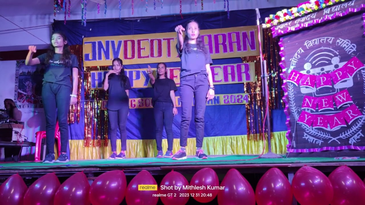 #JNV SARAN# New year 2024🎉 Dance performance by class 11th Girls💃