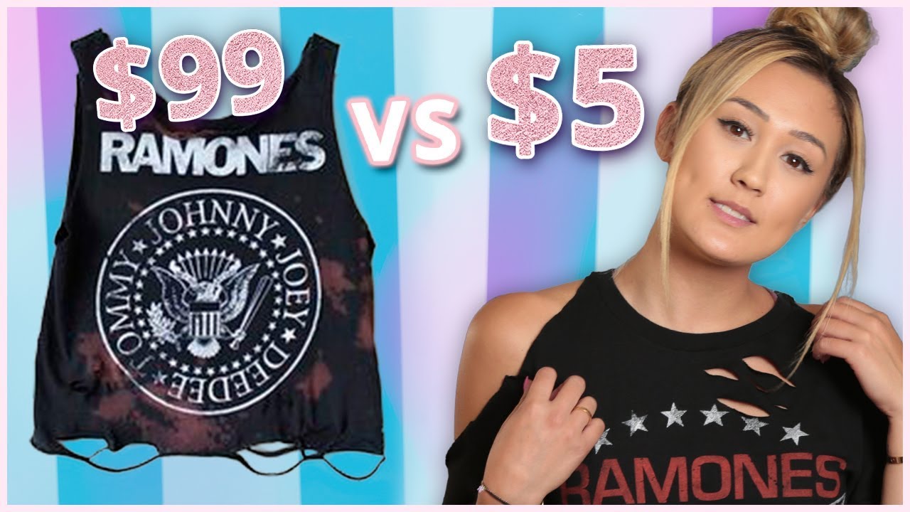 LaurDIY INSTAGRAM BADDIE CLOTHES DIY CHALLENGE! | Thrift Flip