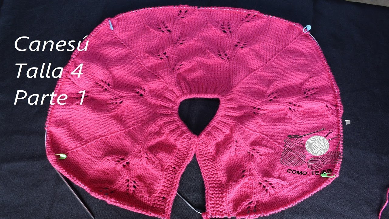 Como tejer canesú con agujas talla 4- Tutorial paso a paso