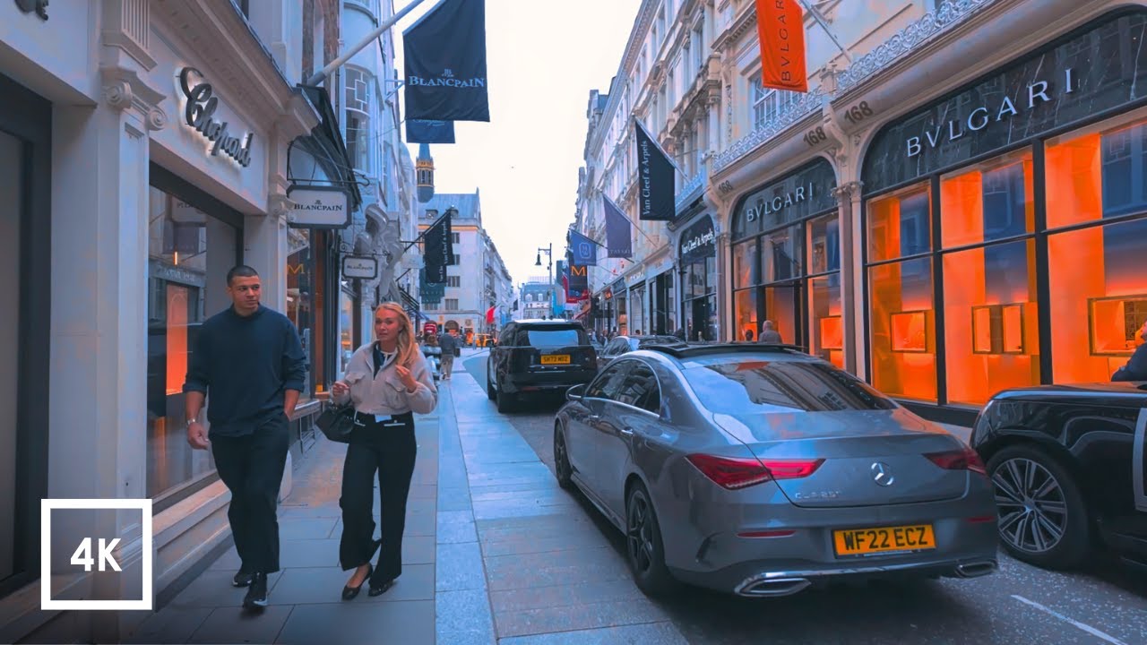 London City Walk | 4K HDR Virtual Walking Tour through Luxury Streets