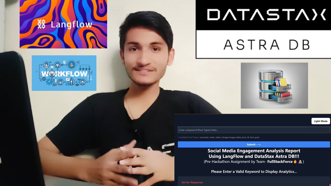 Social Media Engagement Analyzer Web App #project Flow | #datastax #ai #langflow #astradb #workflow