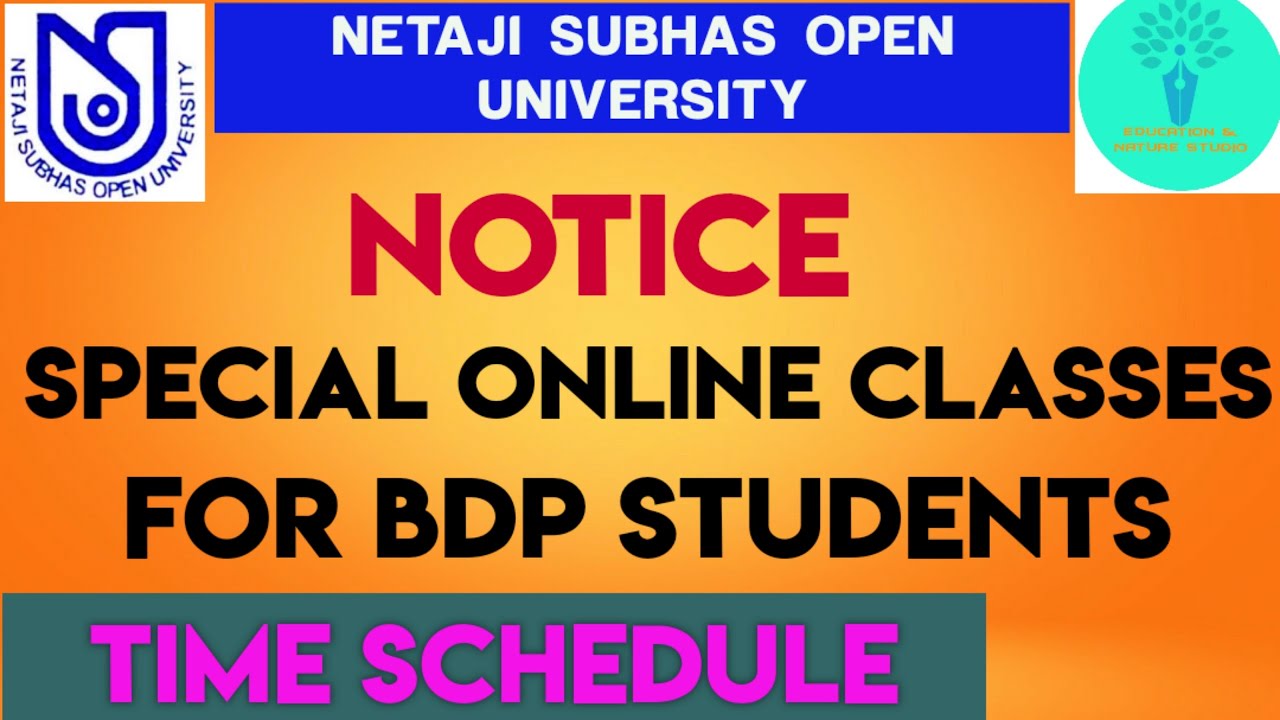 Special Online Classes for bdp students