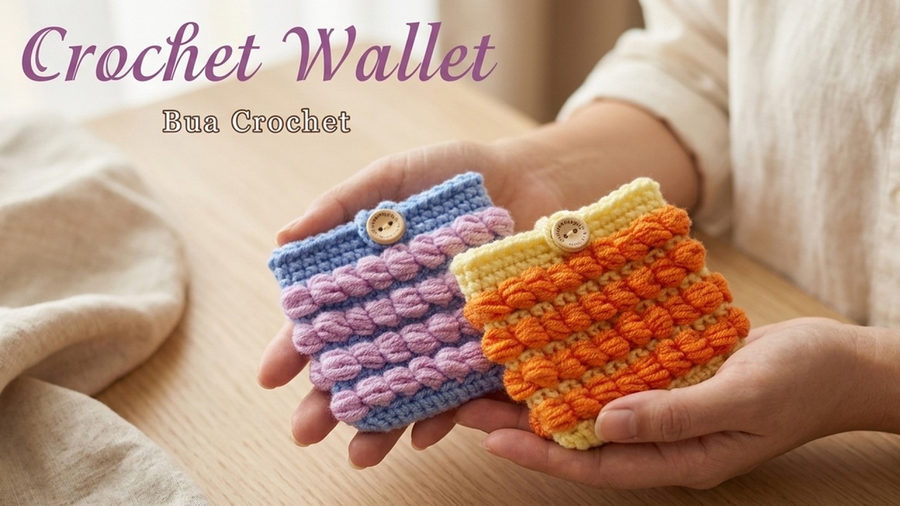 CROCHET WALLET 🥰 How to Card Holder - Crochet Bead Stitch