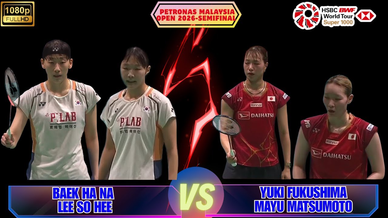 福島由紀／松本麻佑 vs ペク・ハナ／イ・ソヒ｜準決勝｜マレーシア・オープン2026【女子ダブルス ハイライト】