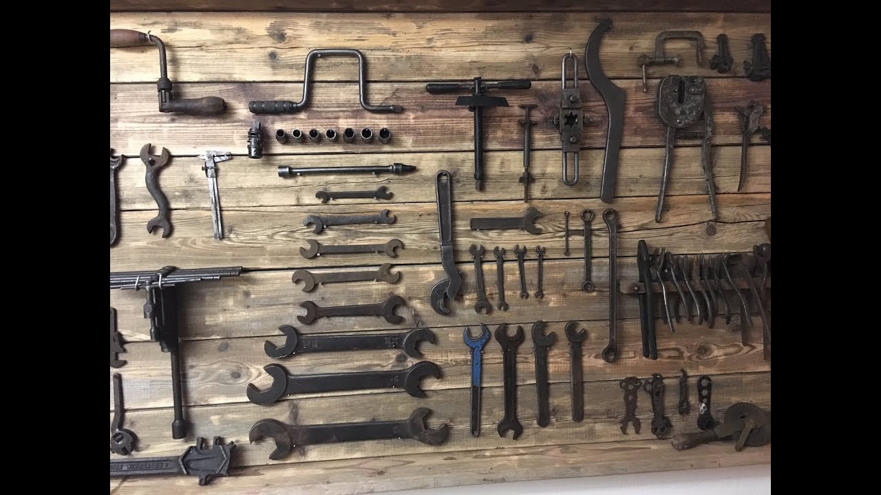 tool board for old restored hand tools