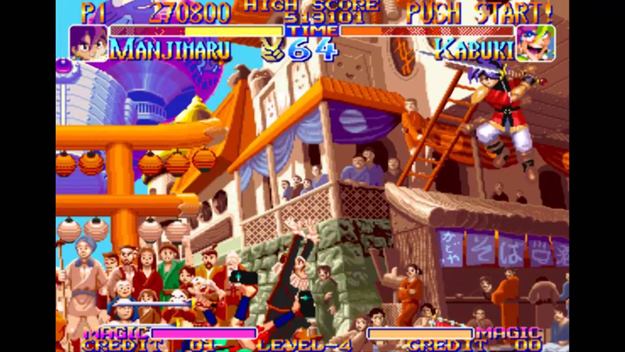 Kabuki Klash (天外魔境真伝) Longplay (Neo Geo) Manjimaru Walkthrough ONE CREDIT ALL