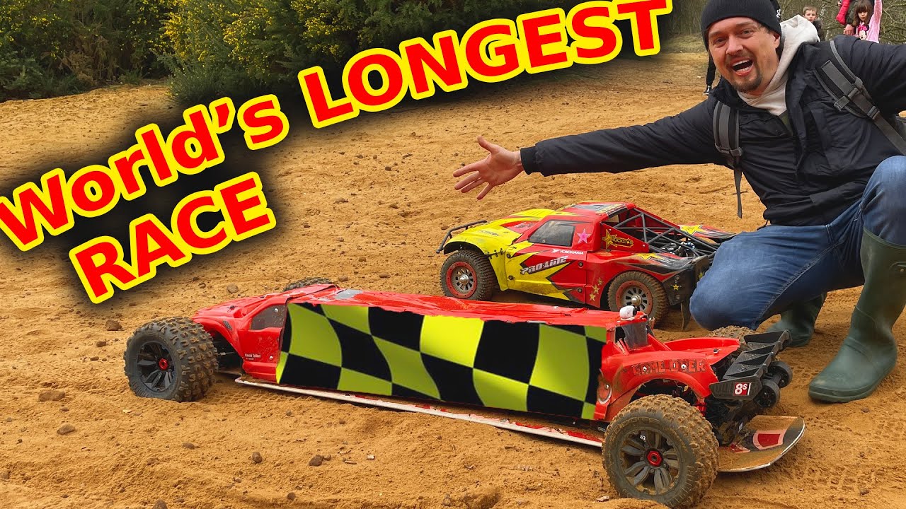 World's Longest RC Car Race (omg its so good!!!)