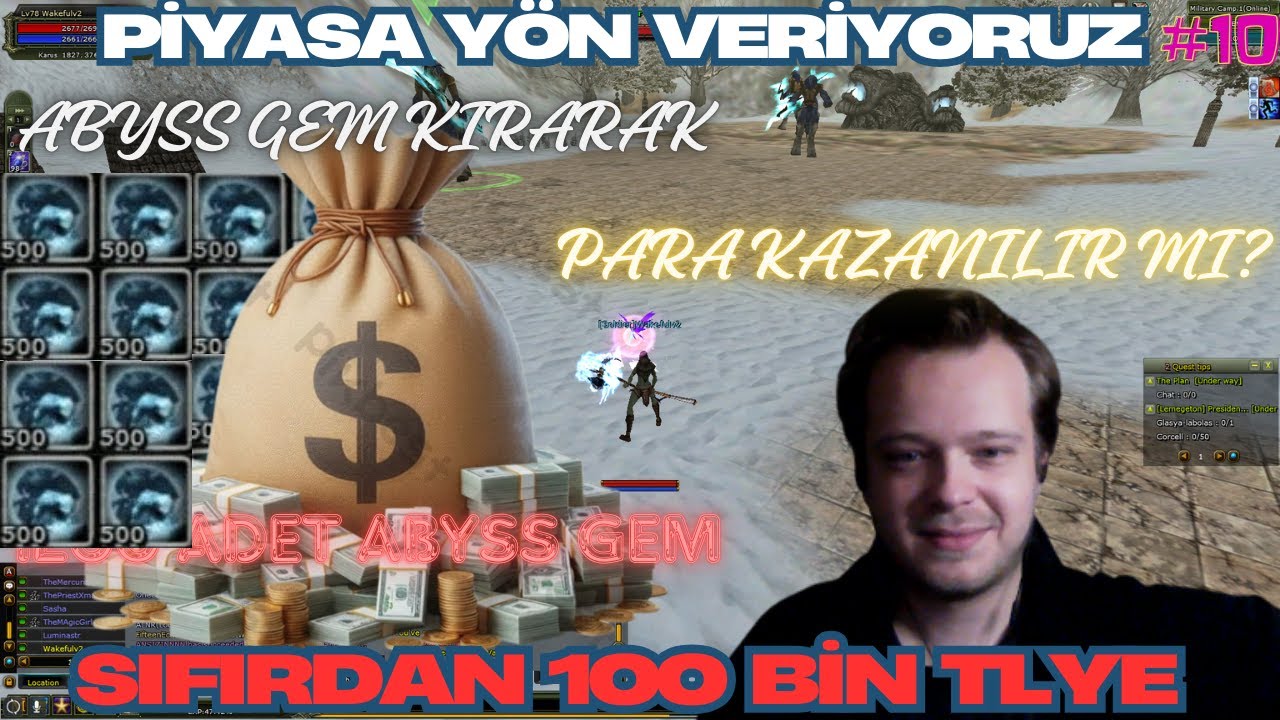 HİÇBİRŞEY YAPMADAN PARA KAZANMAK MÜMKÜN MÜ ? 1200 ADET ABYSS GEM SIFIRDAN BP KNİGHT ONLİNE ZERO #10