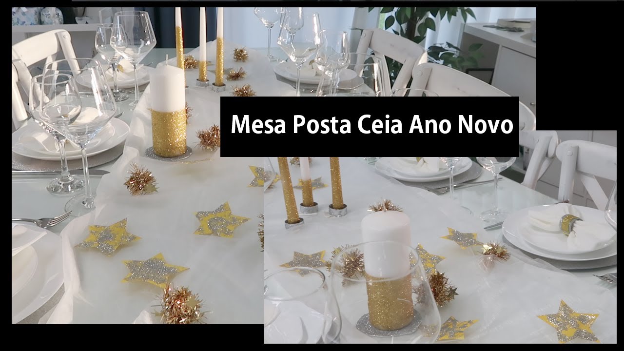 Mesa Posta Para Ceia de Ano Novo, Reveillon