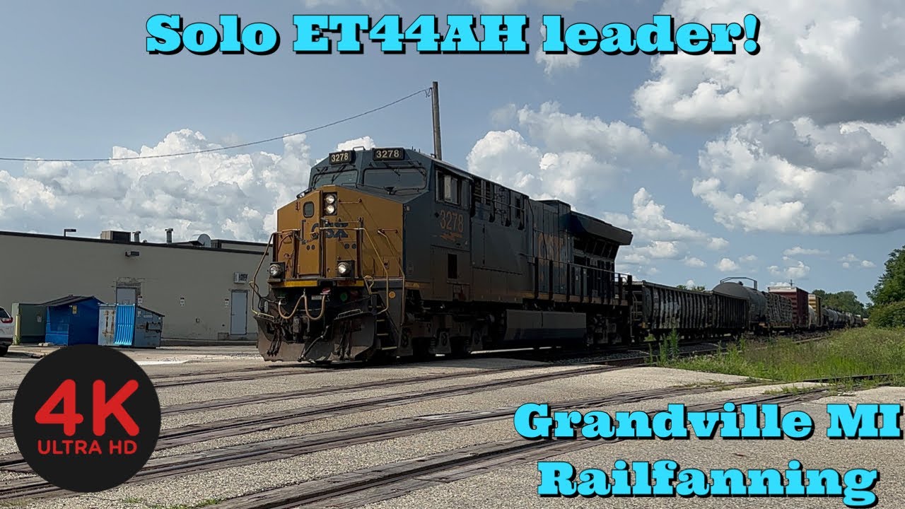 2 trains on the CSX Grand Rapids sub at Grandville MI (MP 12.1) 7/31/23