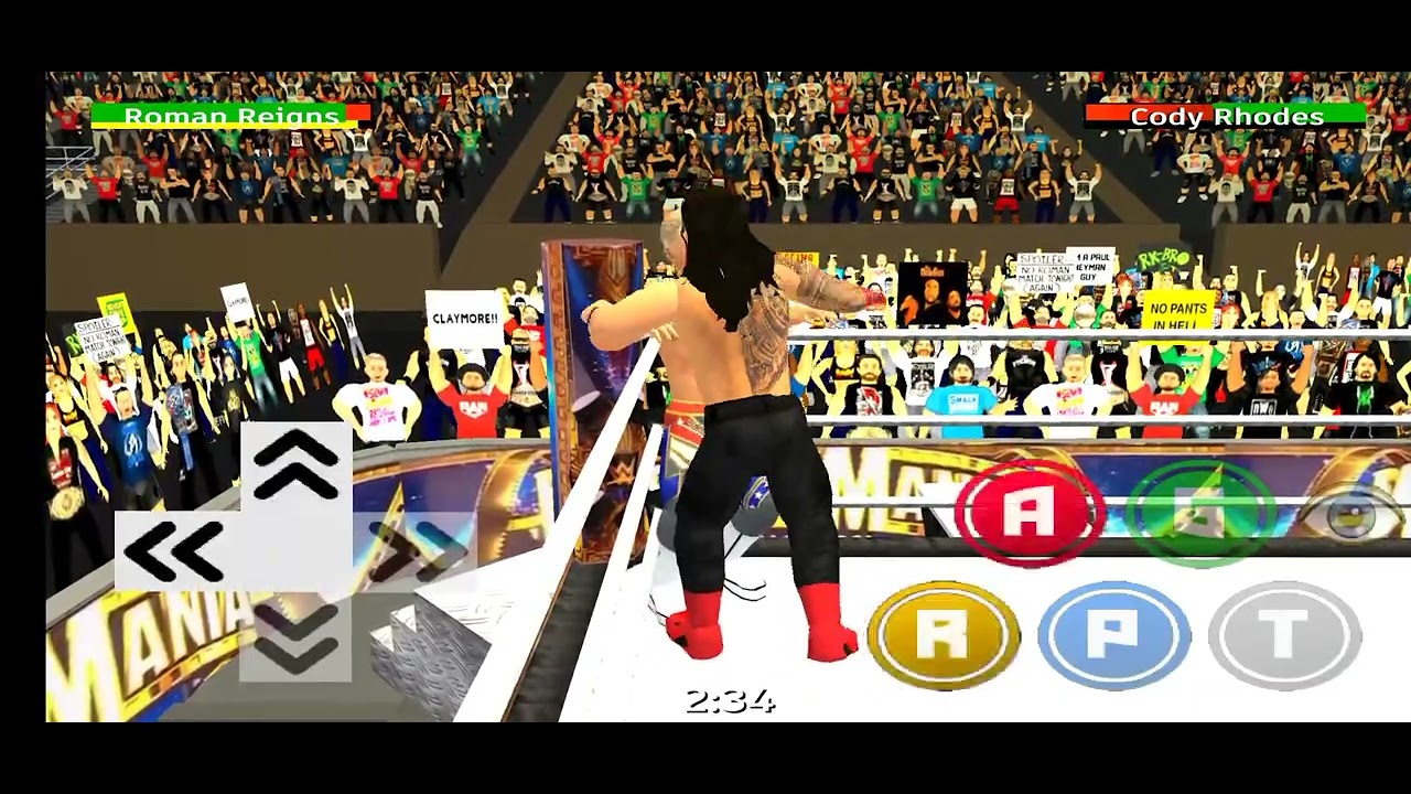 WR3D2K24 WRESTLEMANIA UNDISPUTED CHAMPIONSHIP ROMAN REIGNS VS CODY RHODES FULL LENGTH MATCH
