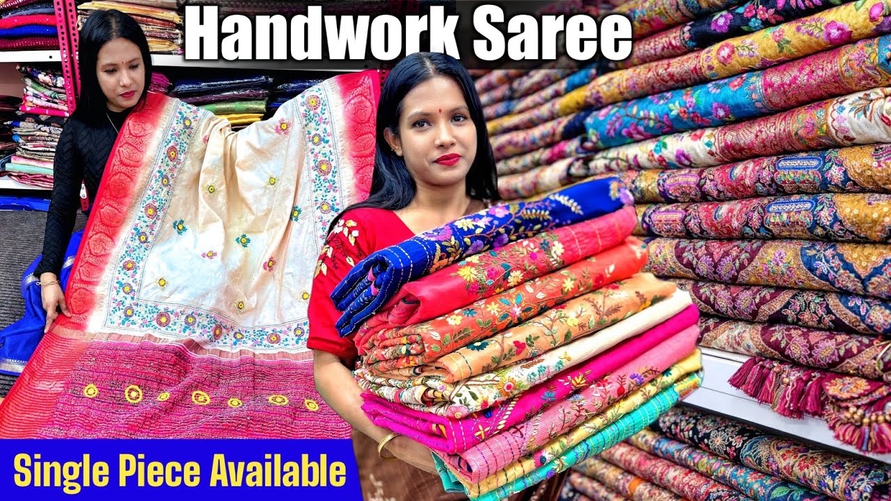 Hand Stitched Bullion & Gujarati Work Saree Wholesaler - Kani Silk / Pure Linen / Maheshwari Silk 🔥🔥
