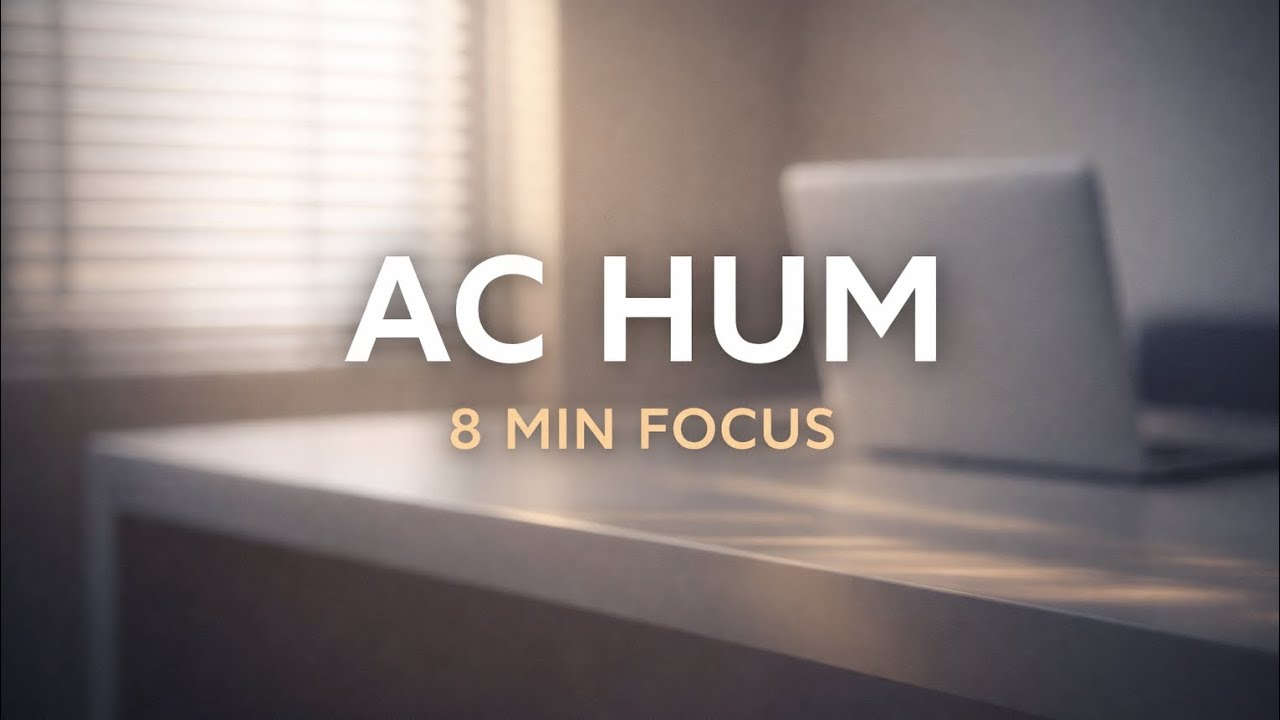 8 Minutes AC Vent Hum | Clean Room Tone for Deep Focus & Study 