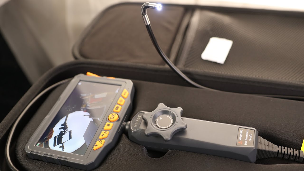 Articulating Borescope 0.24in Two-Way Articulated Endoscope Camera with Light NIDAGE Inspection Cam