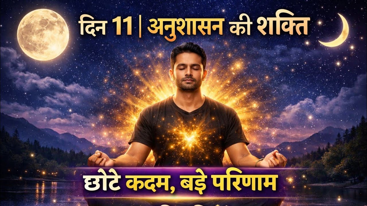 छोटे कदमों से बड़ी ज़िंदगी ✨ | Day 11 Discipline | Night Affirmations Hindi ✨️🪷🔮