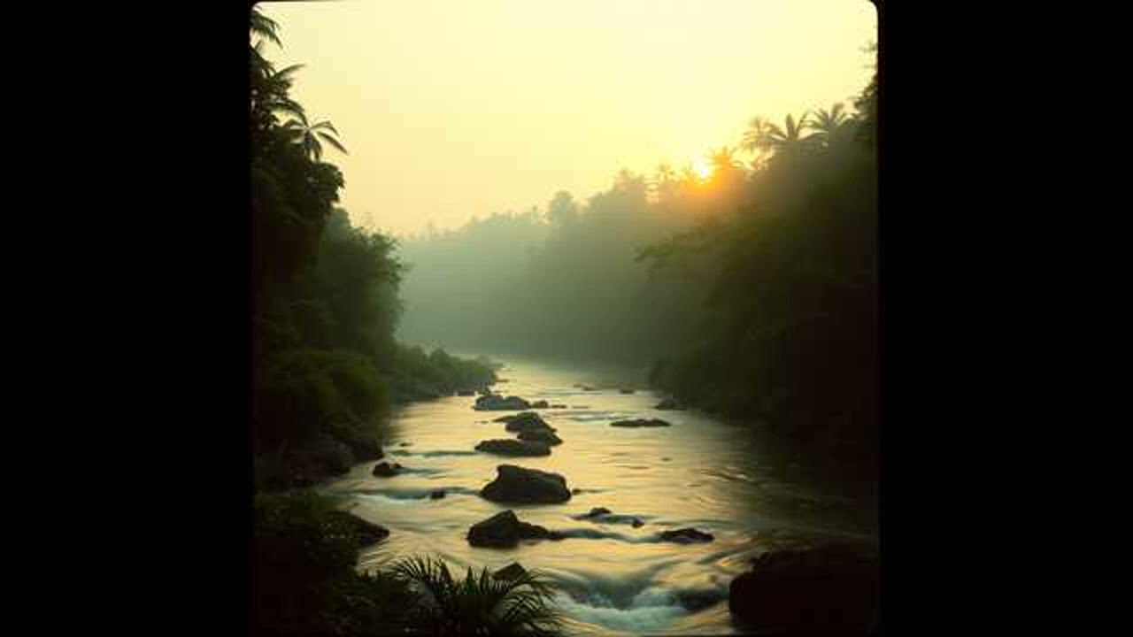 Serene Rainforest Sunset - Tropical Melody