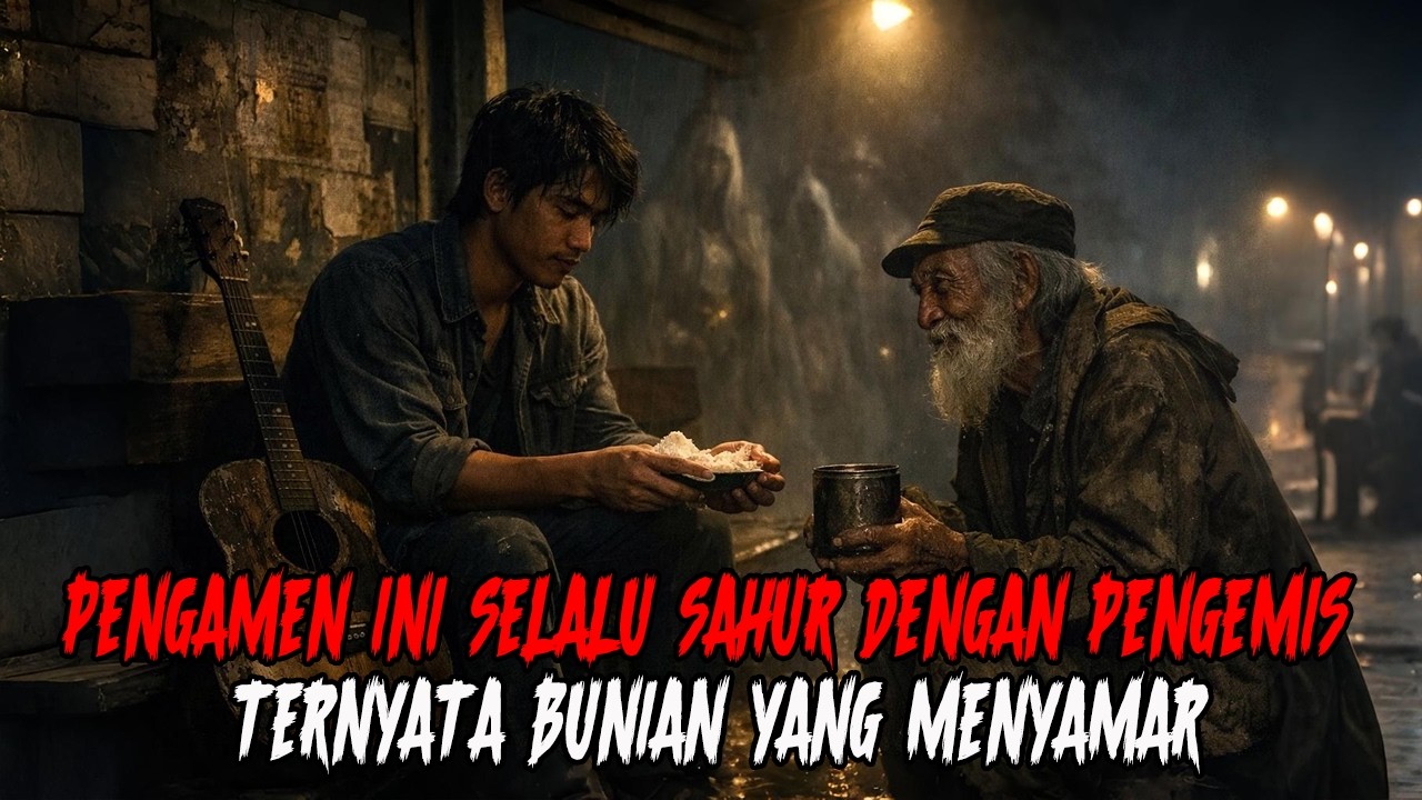 PENGAMEN SAHUR DENGAN PENGEMIS TERNYATA BUNIAN YANG MENYAMAR - cerita mistis
