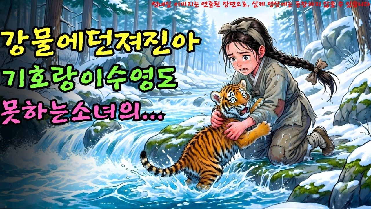 👌잠자기전 듣는 옛날이야기 1시|강물에 던져진 아기 호랑이, 수영도 못하는 소녀의 선택… 그리고 몇 년 후의 생명 구원ㅣ옛날이야기 ㅣ민담 ㅣ오디오북ㅣ전설ㅣ설화 ㅣ야담