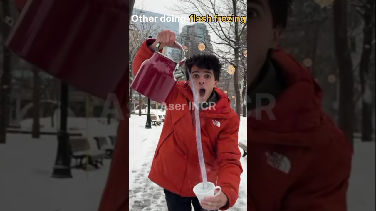 Other doing flash frezing vs this one #viral #trolledit #fypシ゚viral #incredible #flash #freezing