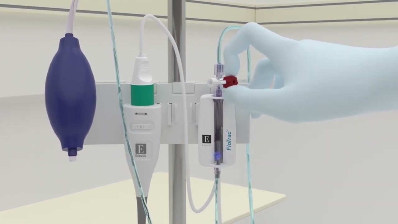 FloTrac sensor setup on HemoSphere monitor