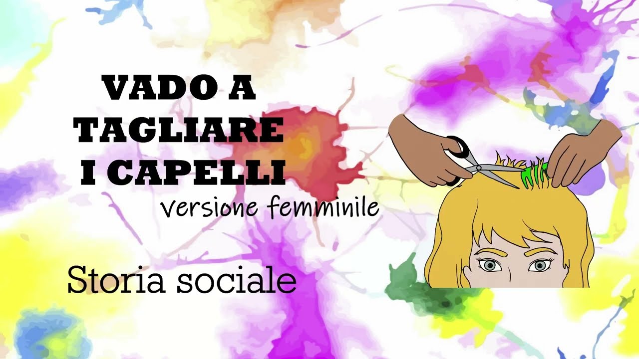 Storia sociale  - Vado a tagliare i capelli   (versione femminile)