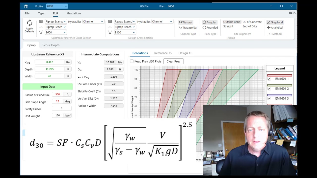 Riprap and Scour Calculator in HEC-RAS (Part 1: Riprap)
