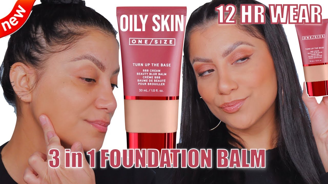 *new* ONE/SIZE 3 IN 1 BLUR BALM FOUNDATION + 12 HR WEAR TEST *oily skin* | MagdalineJanet