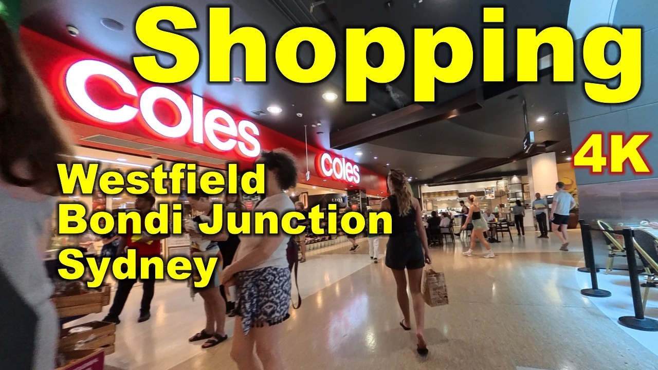 Shopping Coles, Westfield Bondi Junction, Sydney, Australia - 4K