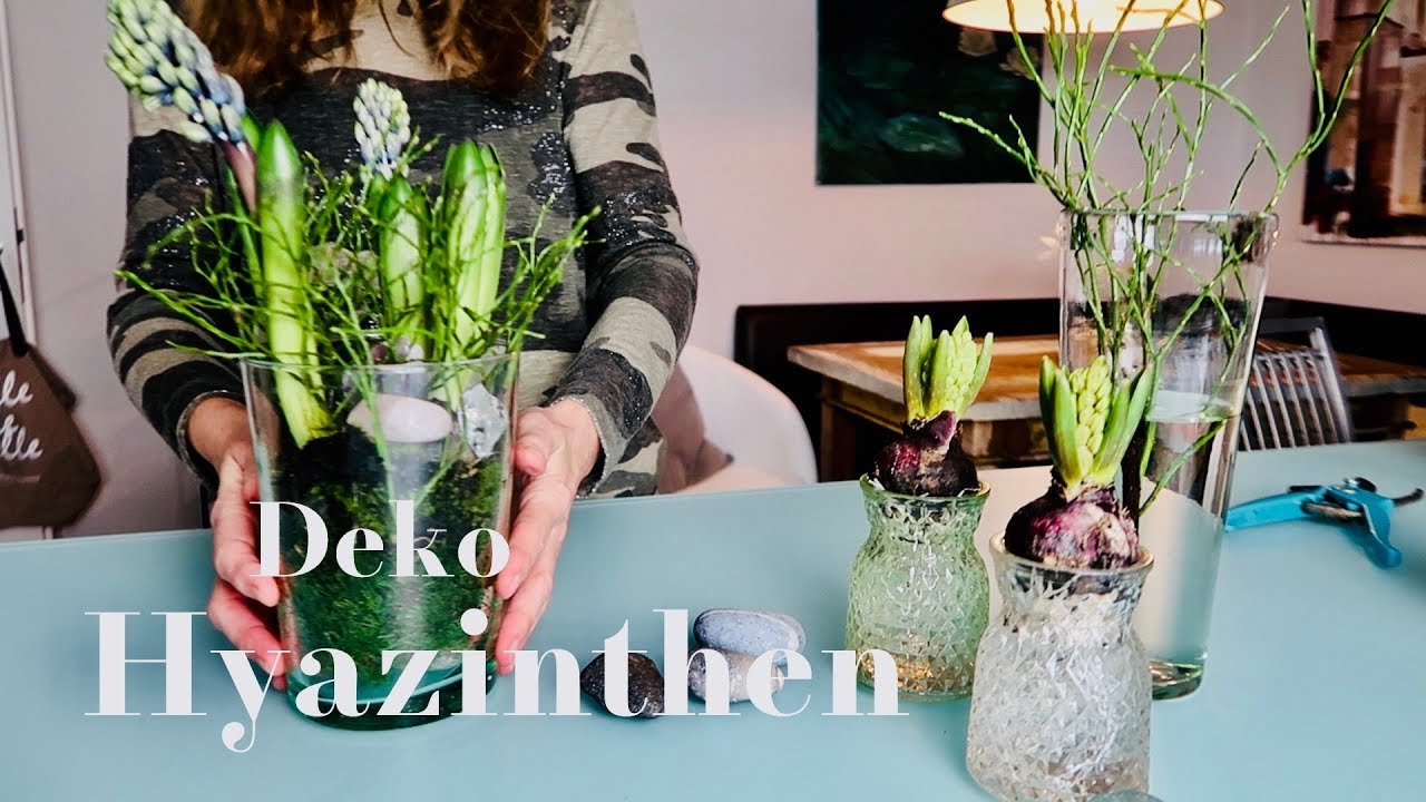 FRÜHLINGS-DEKO HYAZINTHEN im Glas mit Rosenquarz + Kristallen⎮#DIY⎮Kirsty Coco