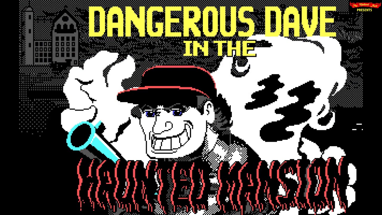 Dangerous Dave In The Haunted Mansion (1991) - DOS Gameplay Video - PC MS-DOS