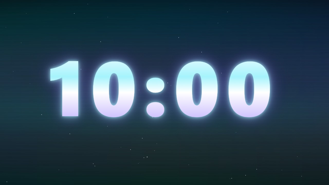 10 Minute Countdown Timer | Beautiful Dark Theme Study Timer | DevClock