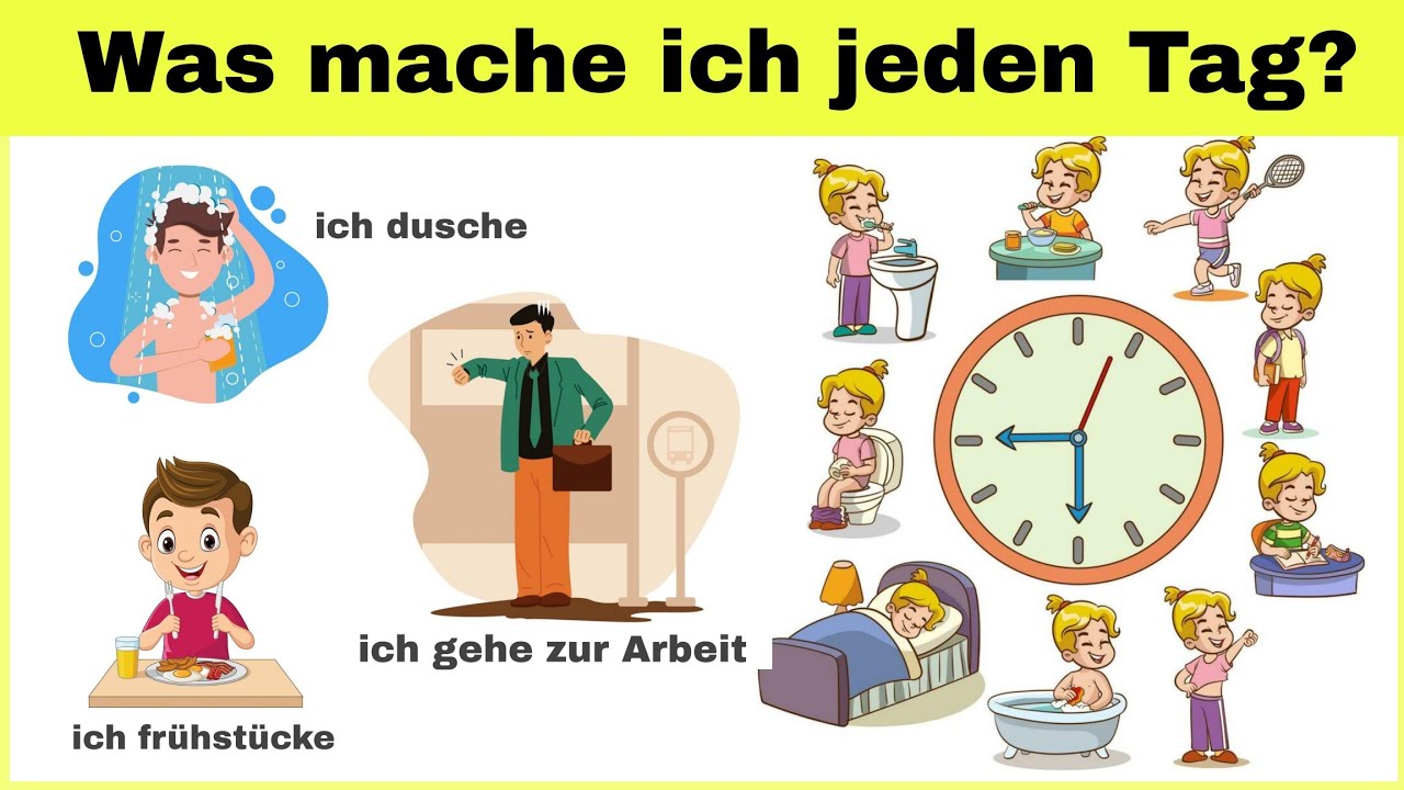 Was mache ich jeden Tag? | Tägliche Routinen auf Deutsch | A1-A2