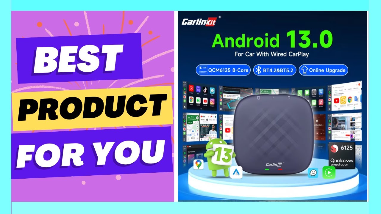 Android 13 CarlinKit Android Auto Wireless CarPlay AI TV Box QCM6125